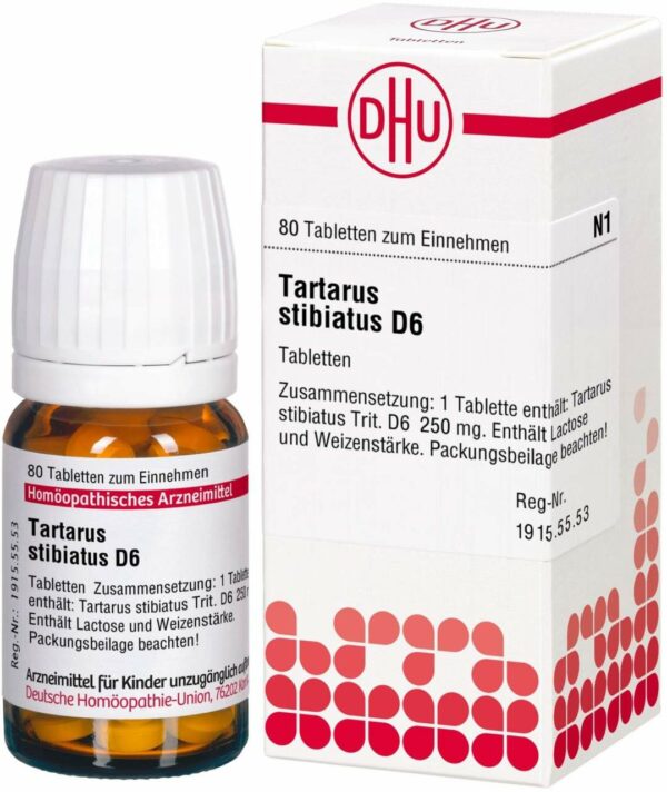 Tartarus Stibiatus D 6 80 Tabletten