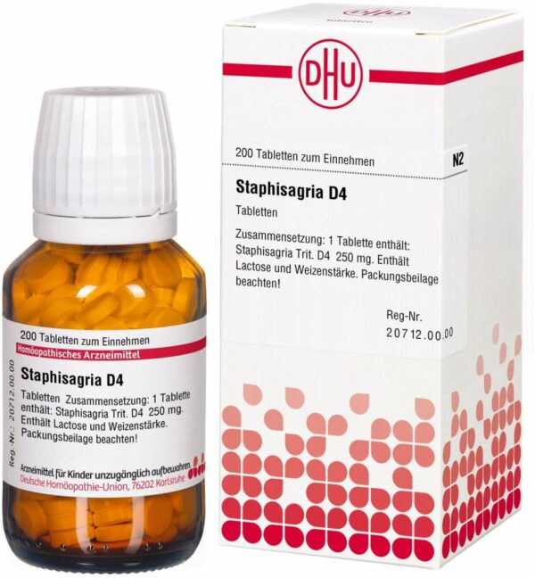 Staphisagria D 4 200 Tabletten