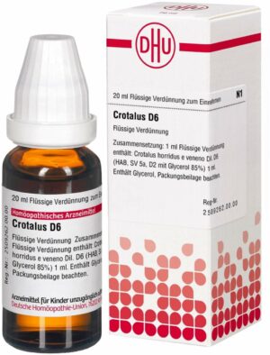 Crotalus D 6 20 ml Dilution