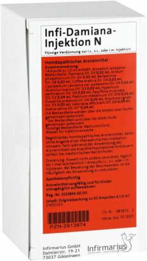 Infi Damiana Injektion N 50 X 1 ml Ampullen