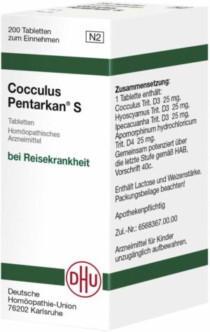 Cocculus Pentarkan S 200 Tabletten