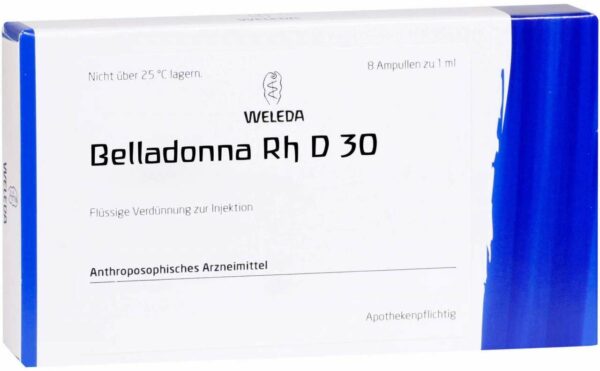 Weleda Belladonna Rh D30 Ampullen 8 x 1 ml