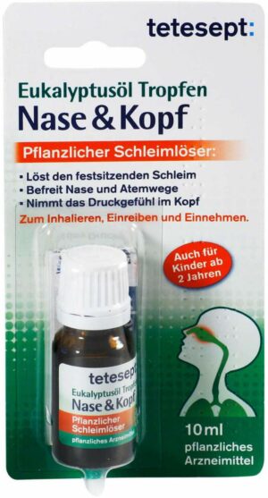 Tetesept Eukalyptusöl Tropfen Nase & Kopf 10 ml